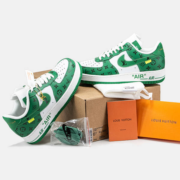 Nike Air Force 1 Low By Virgil Abloh White Green x Louis Vuitton 14894 Marvinshop