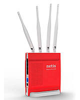 Wi-Fi роутер NETIS WF2681 двухдиапазонный 2,4 и 5,8 ГГц для геймеров, серия Beacon, функция QoS. Витринный