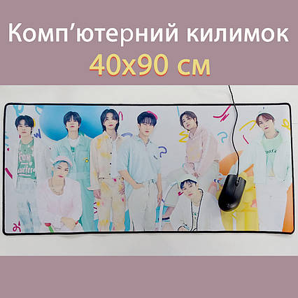 Килимок для миші 40х90 см - "Stray Kids" (k-pop)