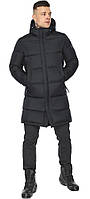 Мужская чёрная куртка с воротником-стойкой модель 59883