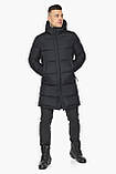 Чоловіча чорна куртка з коміром-стійкою модель 59883, фото 2