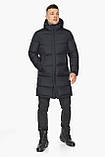 Чоловіча чорна куртка з коміром-стійкою модель 59883, фото 4
