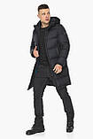 Чоловіча чорна куртка з коміром-стійкою модель 59883, фото 7