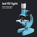 Мікроскоп дитячий із підсвіткою "Optical microscope" ГОЛУБИЙ арт. LZ 8601-1, фото 3
