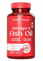 Жирні кислоти Earth‘s Creation Omega 3-1000 mg (Cholesterol Free) 200 софтгель