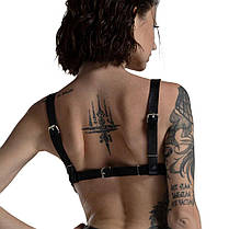 Ліф із натуральної шкіри Feral Feelings - Bikini Top Black, фото 4