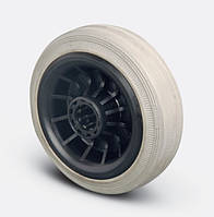Колеса на сірій гумі із пластиковим диском