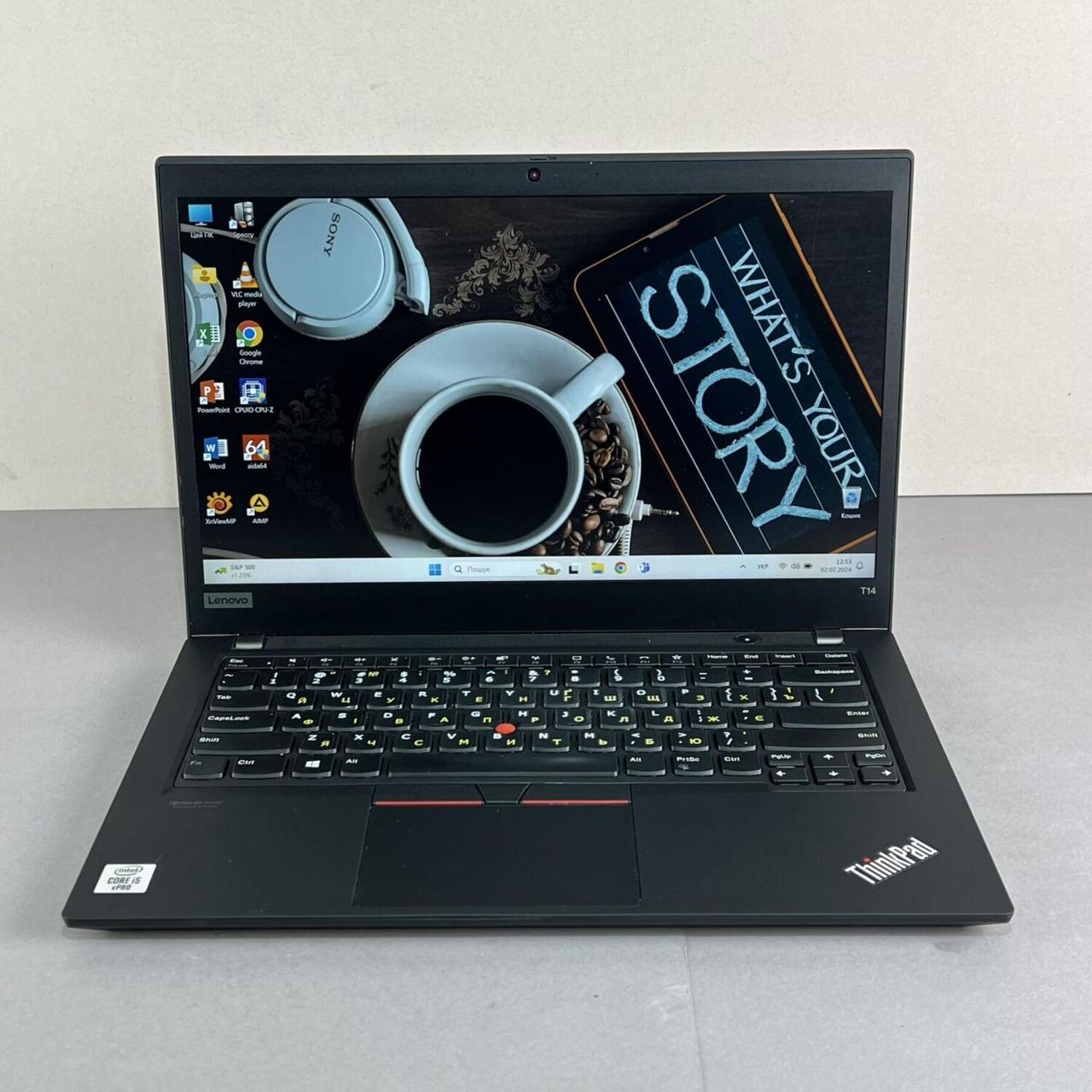 Б/в Ультрабук Lenovo ThinkPad T14 Gen 1 14" 1920x1080| Core i5-10310U| 16 GB RAM| 512 GB SSD| UHD