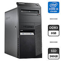 Компьютер Lenovo ThinkCentre M83 Tower / Intel Core i5-4590 (4 ядра по 3.3 - 3.7 GHz) / 8 GB DDR3 / 240 GB SSD