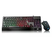 Игровой набор 2 в 1 Клавиатура и мышка с подсветкой RGB Zeus M-710