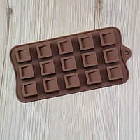 Форма силиконовая для конфет Квадратики 6959 21 см коричневая i