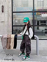 Джогери дитячі стильні з кишенями на дівчинку 4-8 років (4 кв) "FUNTIK" недорого від прямого постачальника