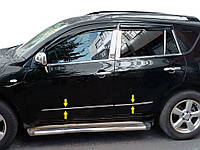 Молдинг дверей (нерж) для Toyota Rav 4 2006-2013 гг
