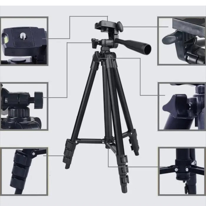 Штатив для телефону та фотоапарата Tripod 3120 PRO портативний трипод 0,35-1.02м висота. TJ-998 Колір: чорний