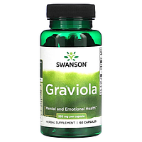 Гравиола Гуанабана 530 мг 60 капс для иммунитета онкопротектор Swanson США
