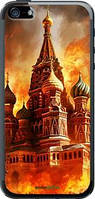 Чехол на iPhone 5 Кремль в огне "5626u-18-10746"