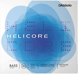 Струни для змичкових D'Addario HH610 3/4M Helicore Hybrid 3/4M