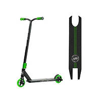 Спортивный самокат для трюков Best Scooter LineRunner HIC + Пеги 2шт Черно-зеленый