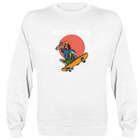 Свитшот унисекс Black Apparel Illustrated Skull Skateboard - Скейтбордист