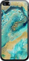 Чехол на iPhone 5 Green marble "4365u-18-10746"