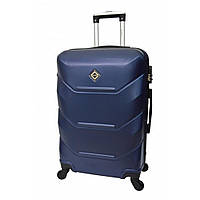 Дорожная сумка чемодан Bonro 2019 на колесиках багажный чемоданчик темно синий большой (bo-10500604) AGS