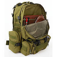 Рюкзак тактический 55л с 3-мя подсумками! Качественный штурмовой для похода и путешествий большой FB-181