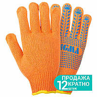Перчатки трикотажные с точечным ПВХ покрытием р10 Универсал (оранжевые) SIGMA (9442671) USE