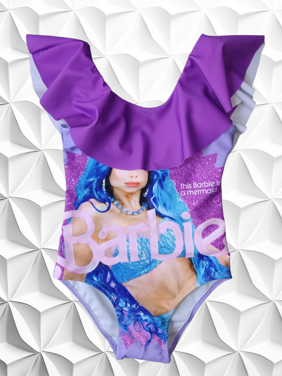 Купальник слитный детский Fuba 7769 Барби фиалка (В НАЛИЧИИ ТОЛЬКО 28 30 32 34 36 УКР р-ры)