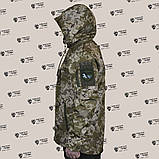 Куртка штормовка тактична Дюспо в камуфляжі ММ-14, фото 4