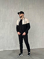Мужской весенний спортивный костюм двунитка на молнии с капюшоном размеры М-XXL