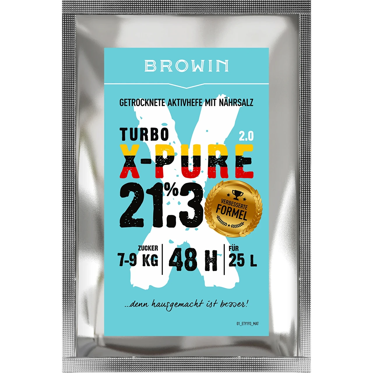 Турбо дріжджі Browin X-Pure 21.3% 48 годин -135 г, фото 1
