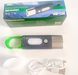 Компактний ручний акумуляторний ліхтарик 2в1 з насадкою кемпінговий, фото 3