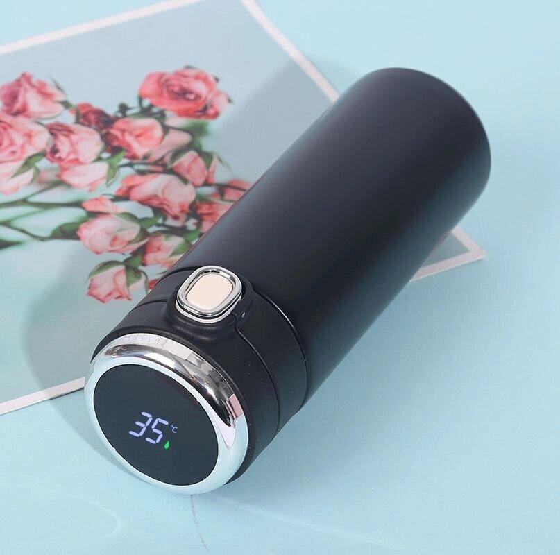 Розумний термос Kh-880 із температурним дисплеєм 420 ml black