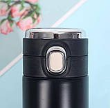 Розумний термос Kh-880 із температурним дисплеєм 420 ml black, фото 5