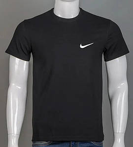 Футболка чоловіча Nike вишивка 2451м (Уп.4шт M-XXL), Чорний