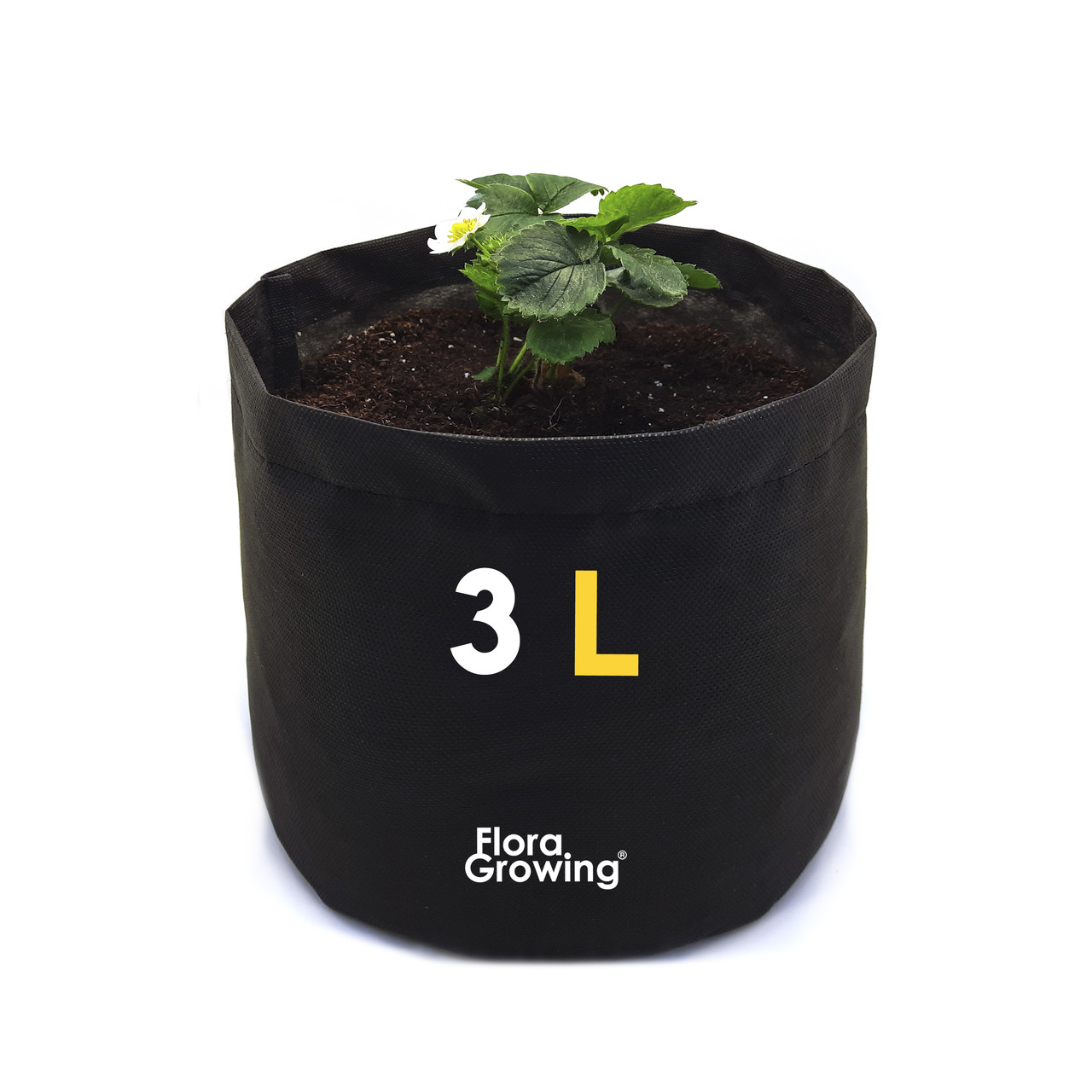 Grow Bag 3 л — Агротекстильний горщик без ручок 16х16 см