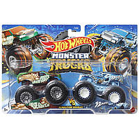 Hot Wheels Monster Trucks Smash-Squatch vs 32 Degrees. Подарунковий набір 2 монстр-траки Хот Вілс