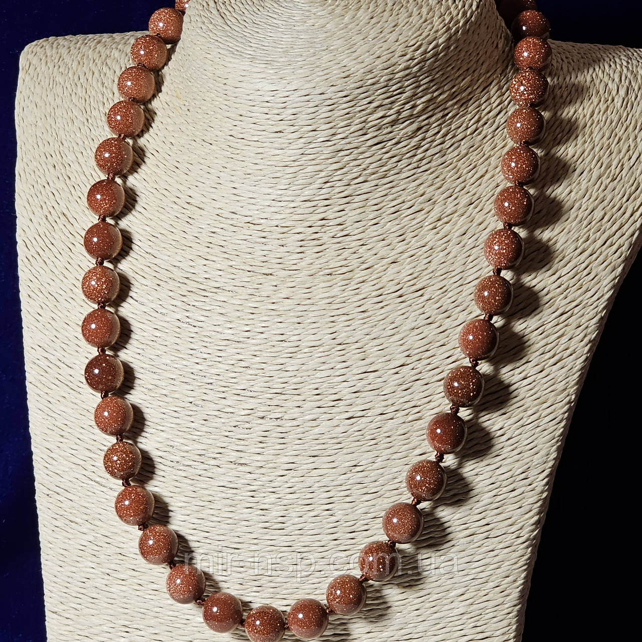 Буси Авантюрин — золотий пісок діаметр 10 мм, фото 1