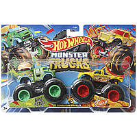 Hot Wheels Monster Trucks Buns of Steel vs Fried. Подарочный набор 2 монстр-трака Хот Вилс Бургер Картошка фри