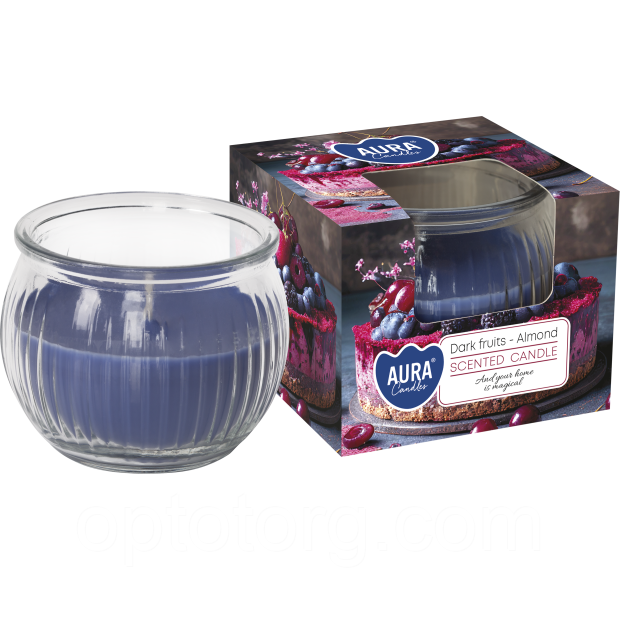 Свічки ароматизовані в склянках Bispol Польща Dark Fruits-Almond