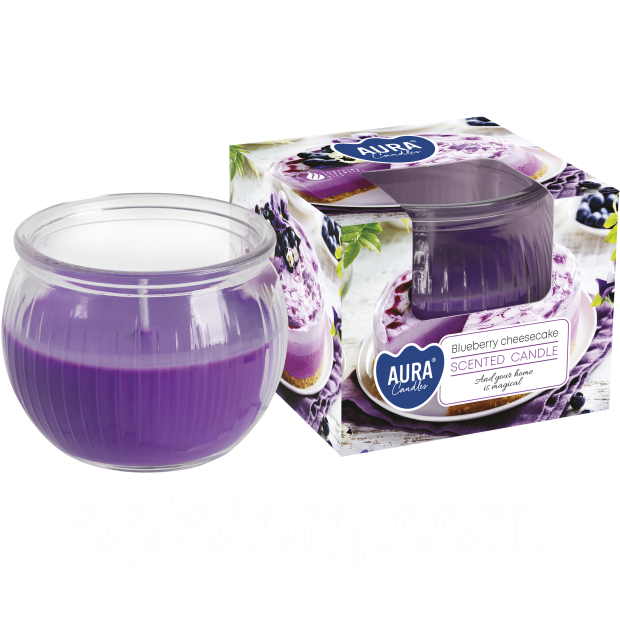 Свічки ароматизовані в склянках Bispol Польща  Blueberry Cheesecake