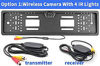 Автомобільна бездротова WiFi камера з рамкою для номера, 12 В, IP 66 Dr