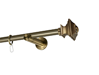 Карниз MStyle для штор металлический однорядный Антик Борджеза труба рифленая 19 мм кронштейн цылиндр 200 см