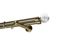Карниз MStyle для штор металлический двухрядный Антик Люмиера труба рифленая 19/19 мм кронштейн цылиндр 240 см