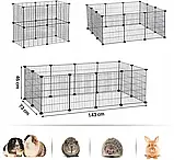 Металевий манеж для тварин клітка 143 x 73 x 46 см, фото 7