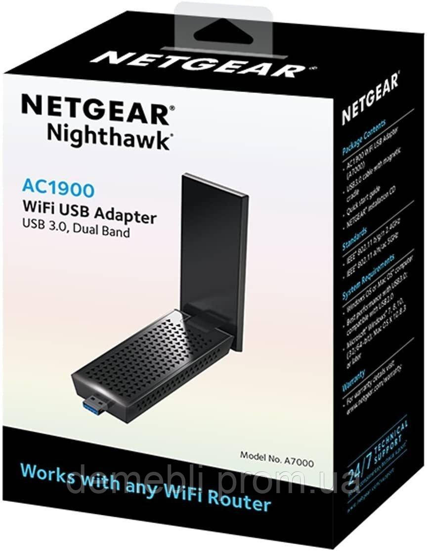 NETGEAR WiFi-адаптер A7000 Nighthawk AC1900, USB 3.0, зовнішн. ант. DMB - фото 5 - id-p2097652542