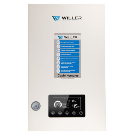 Електричний котел WILLER DPT213 HERCULES WI-FI двоконтурний, фото 1