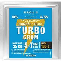 Турбо дрожжи Browin Turbo Grom 100л. 340г.