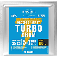 Турбо дріжджі Browin Turbo Grom 100л. 340г.