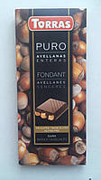Чорний шоколад Torras Puro з фундуком. 200 г Іспанія
